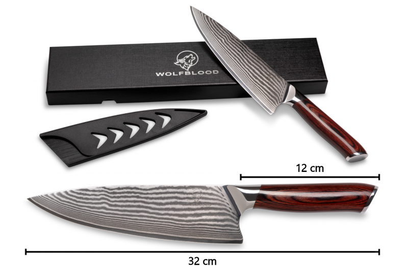 Chefmesser XL (32 cm) - Wolfblood RED